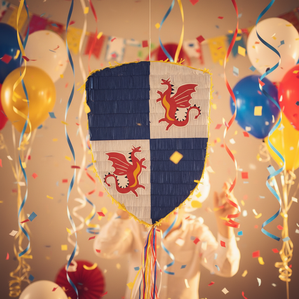 Piñata scudo del cavaliere