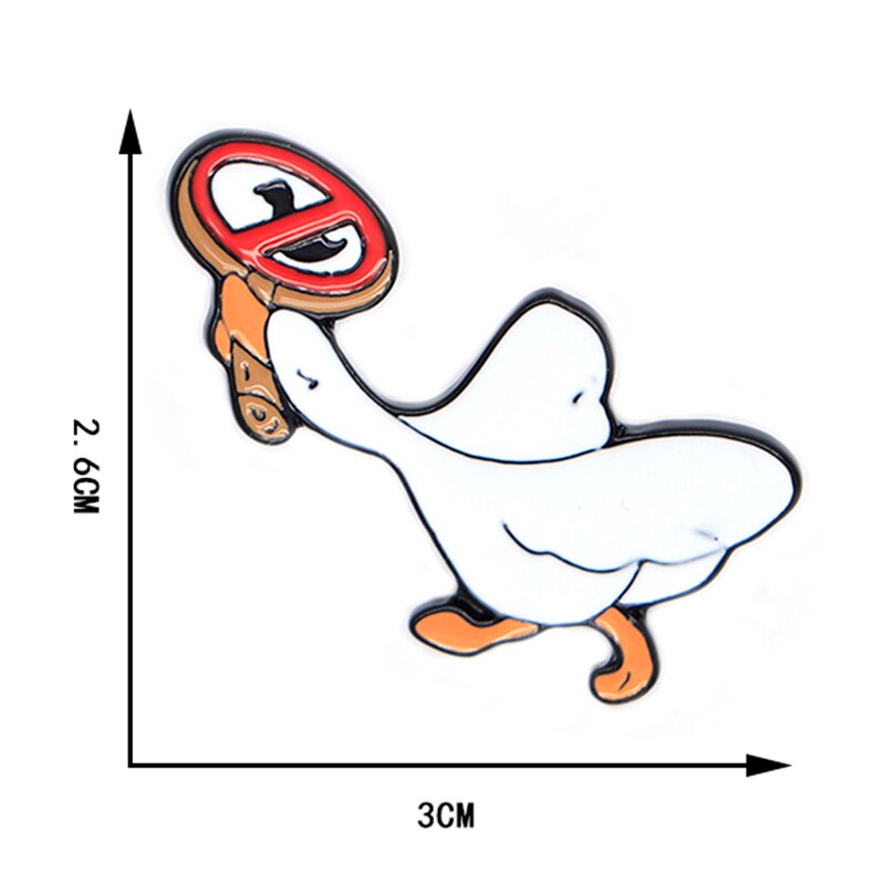 Pin's Canard Blanc avec Panneau