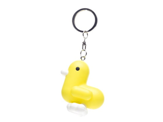 Neon Yellow Duck Keyring