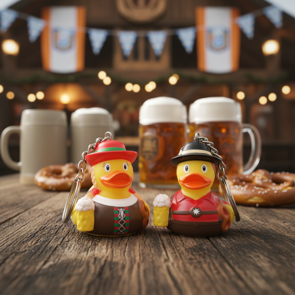 Bavarian duck keychain