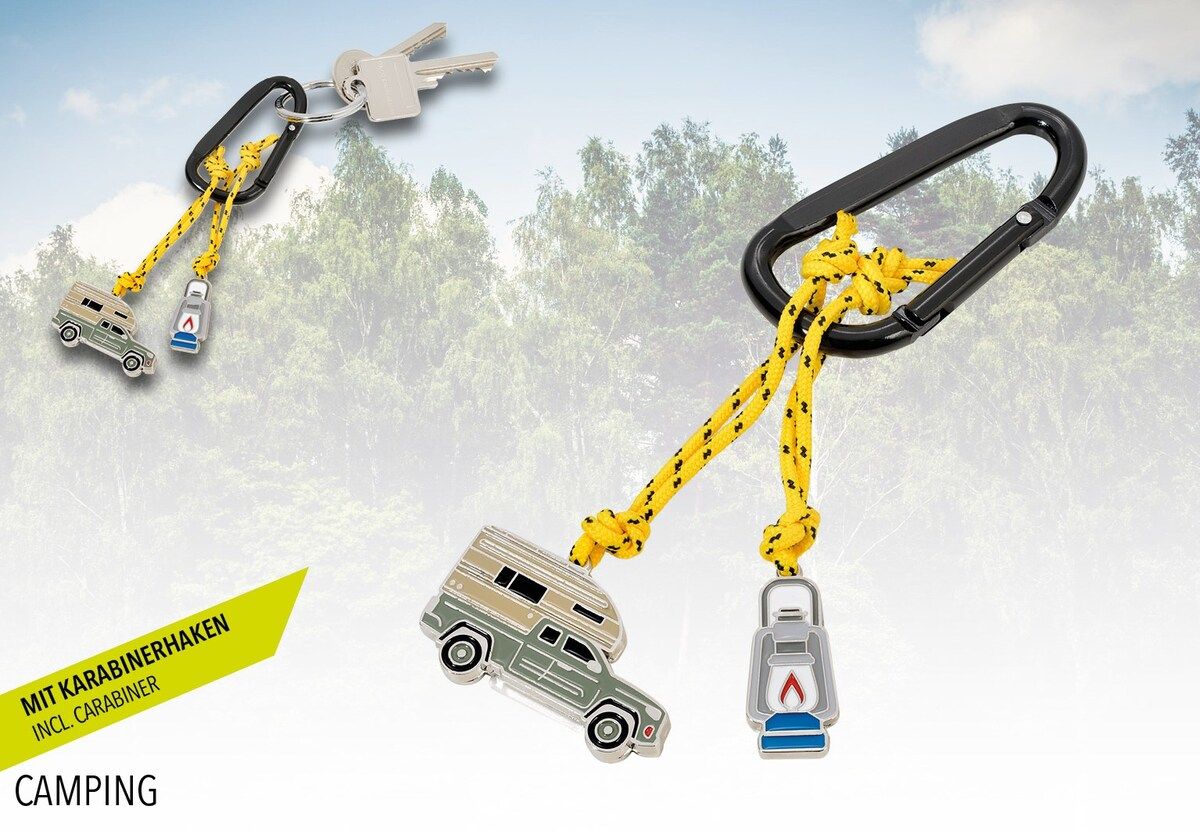 Llavero mosquetón camping