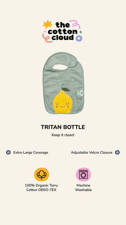 Terry cloth bib Lola Lemon