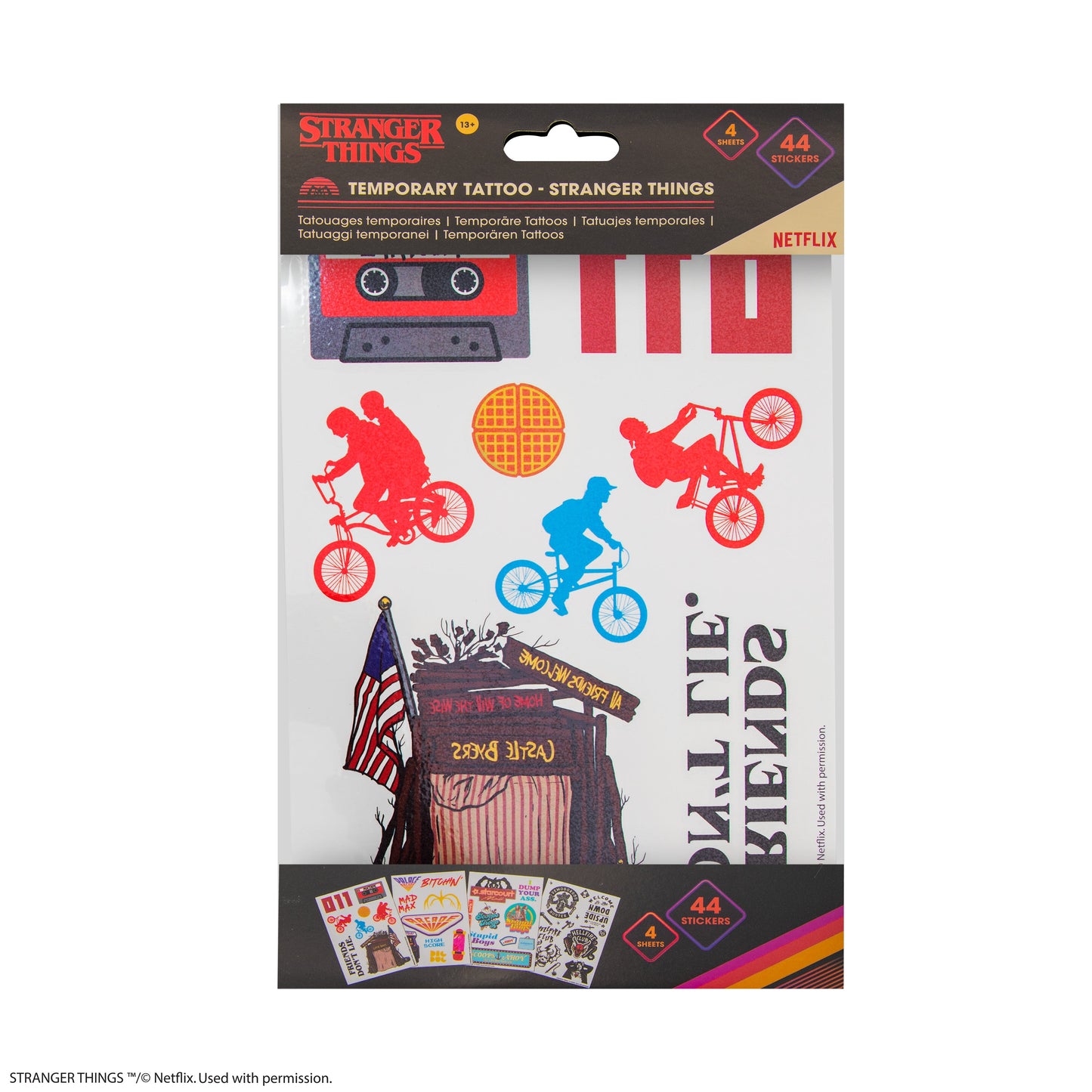 Stranger Things Temporary Tattoos (43 tattoos)