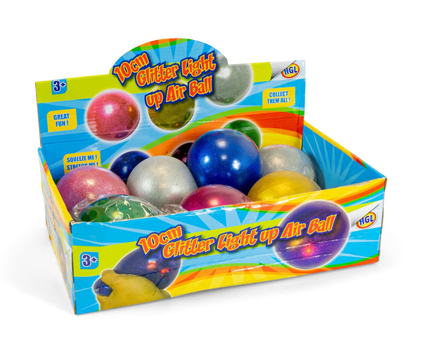 BOULE À AIR LUMINEUX À PAILLETTES DE 10 CM