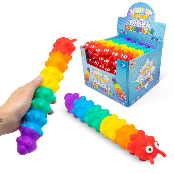 CHENILLE ARC-EN-CIEL À POUSSER ET À SUCCION LUMINEUX