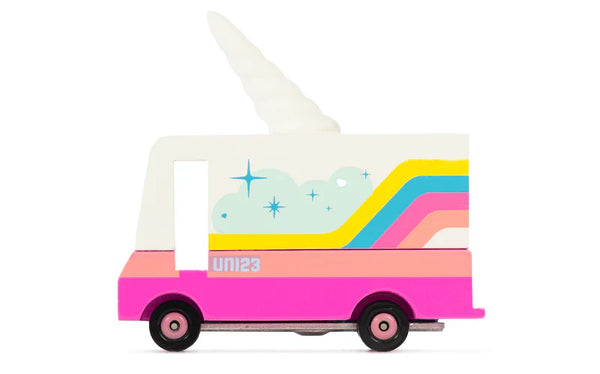 Furgone in legno Candycar World - Unicorno