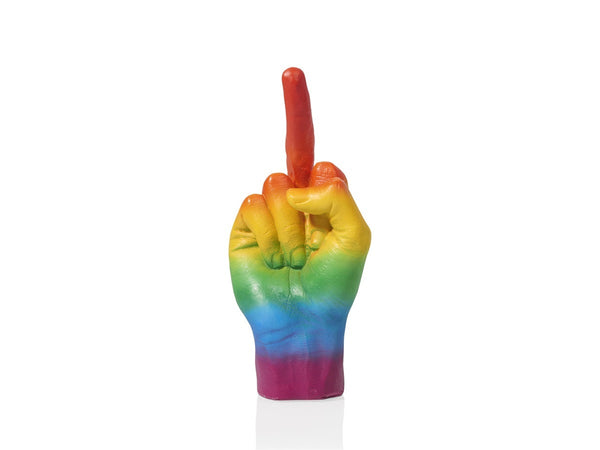 Sculpture Main F**k - Arc en ciel Bitten – Objet déco original