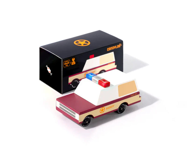 Candycar World Auto della polizia in legno - Sceriffo