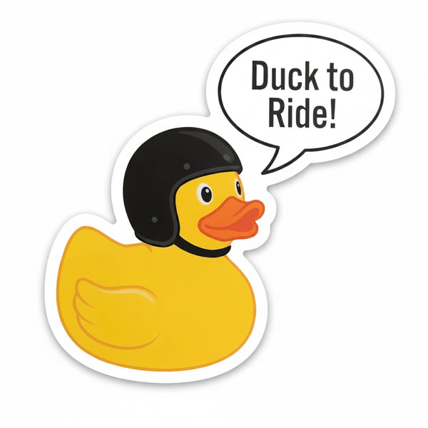 Sticker Autocollant Canard Rider « Duck to Ride! »