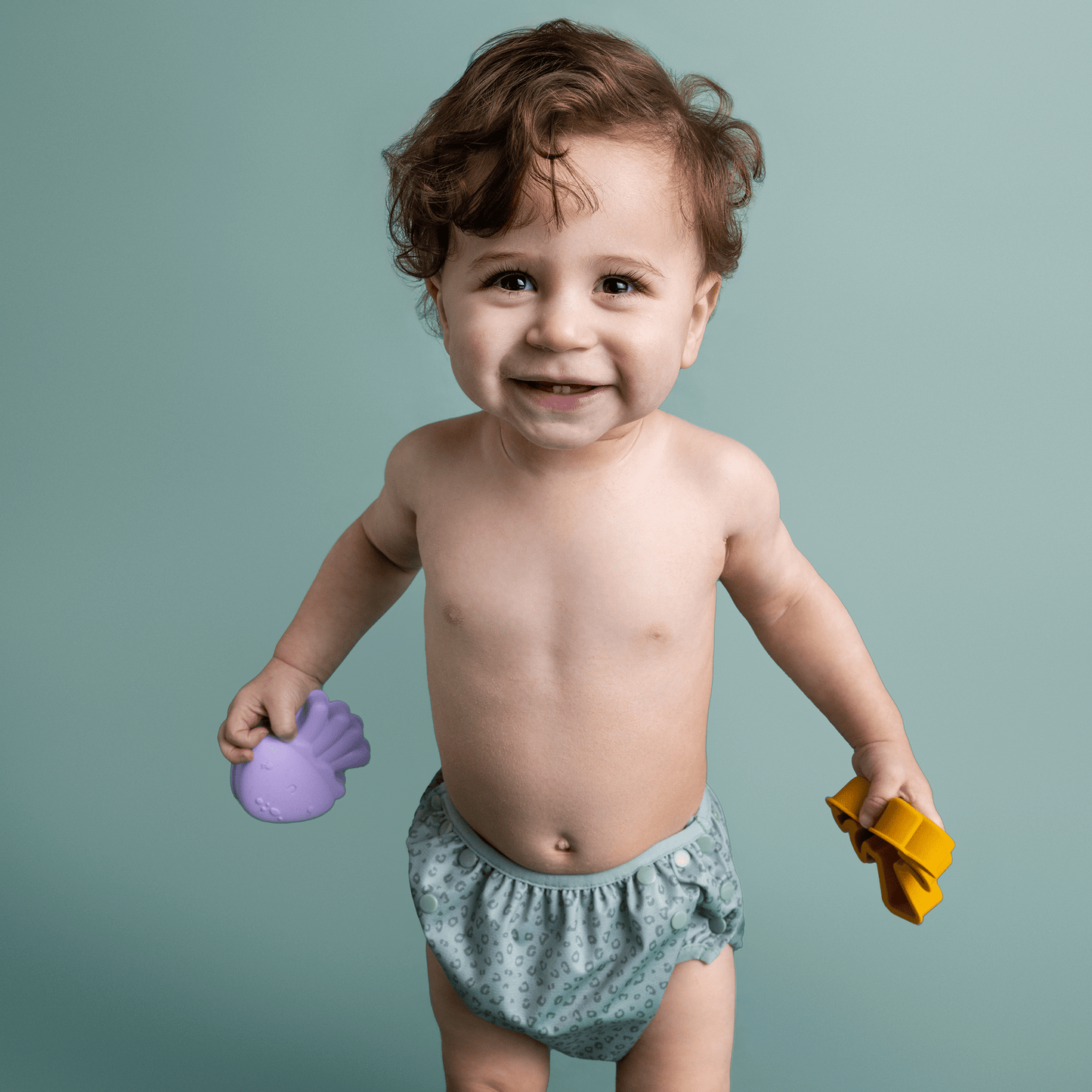 Swim Diaper - Green - Leopard