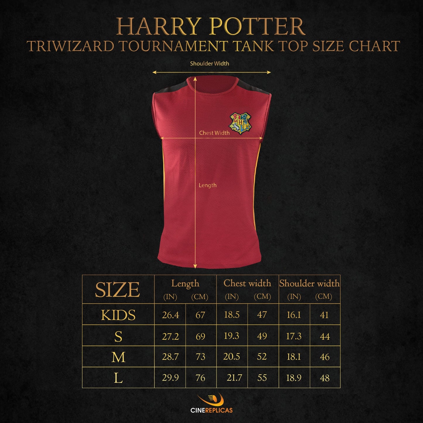 Débardeur "Tournoi des Trois Sorciers" Harry Potter