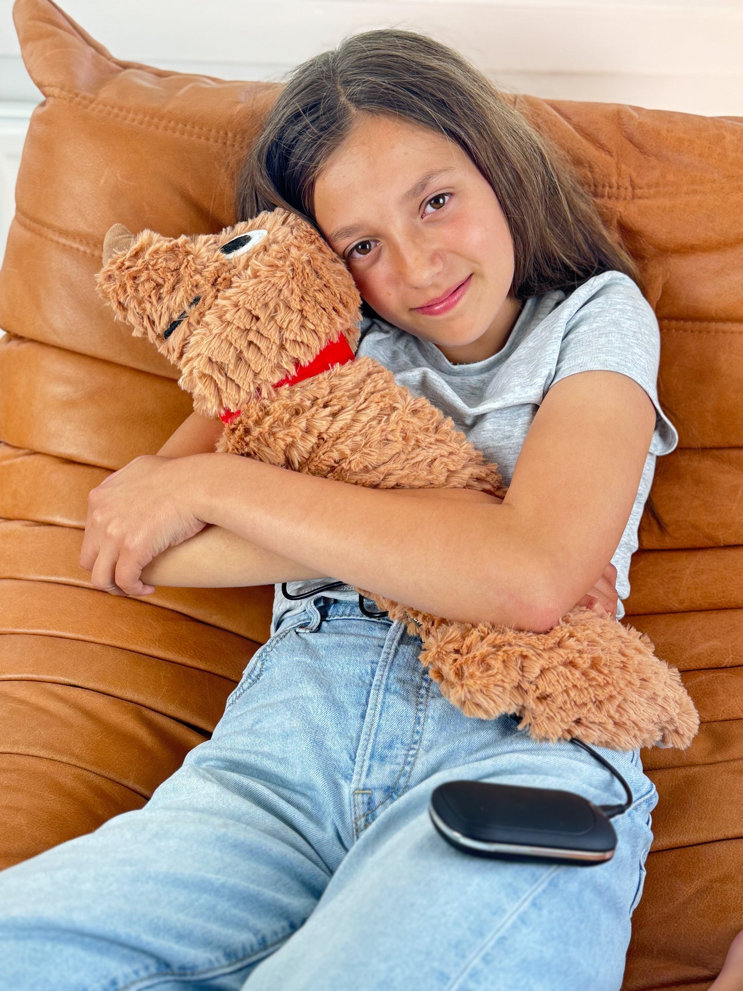 USB Fluffy Dog Warmer Brown