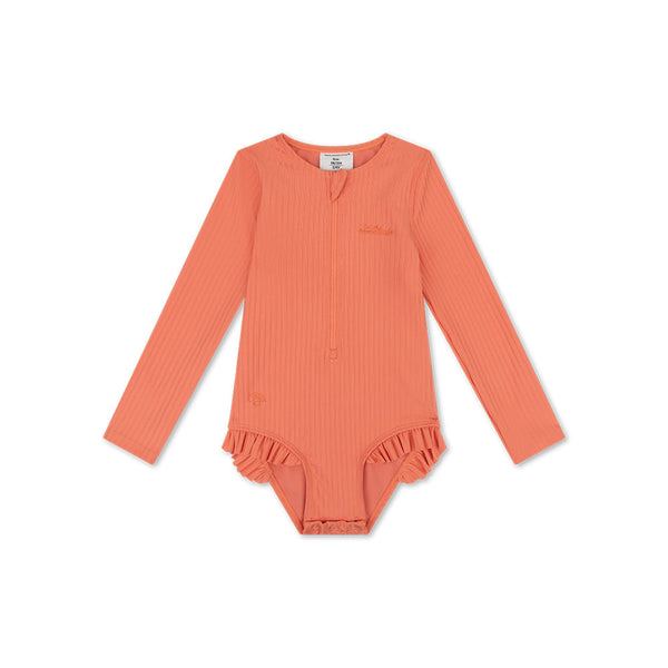 UV Swimsuit Girls With Long Sleeves - Pink - Pink Bay