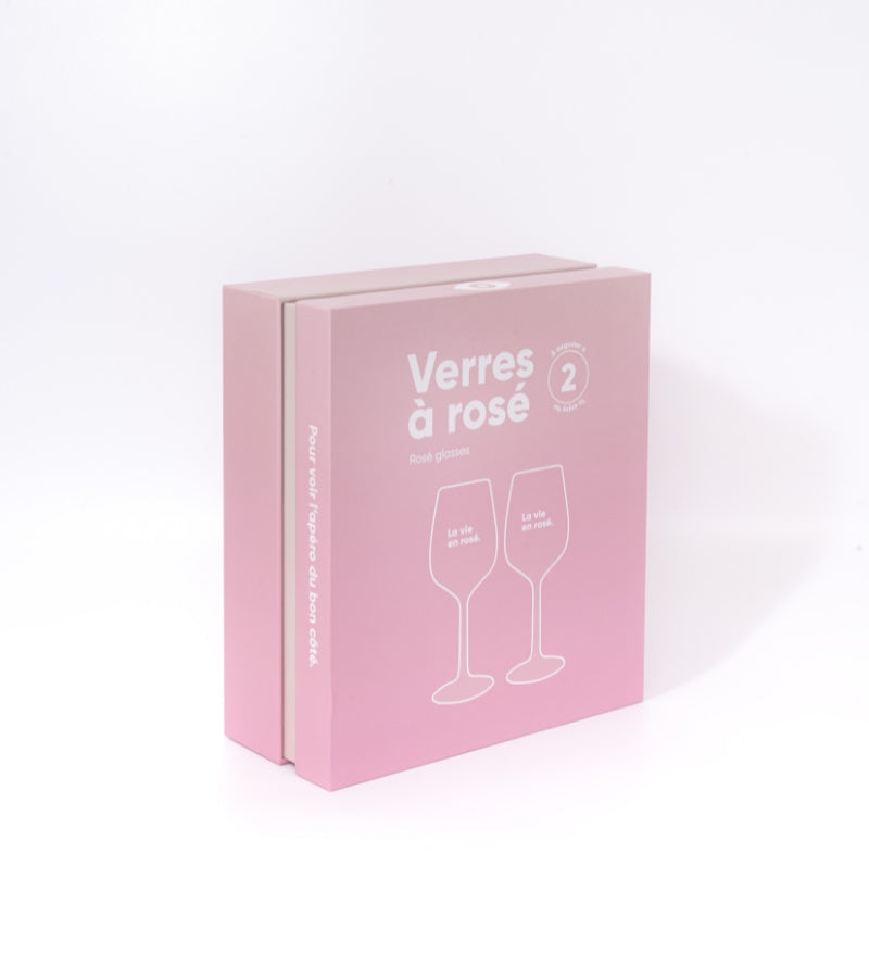 Set de deux verres - La vie en rosé