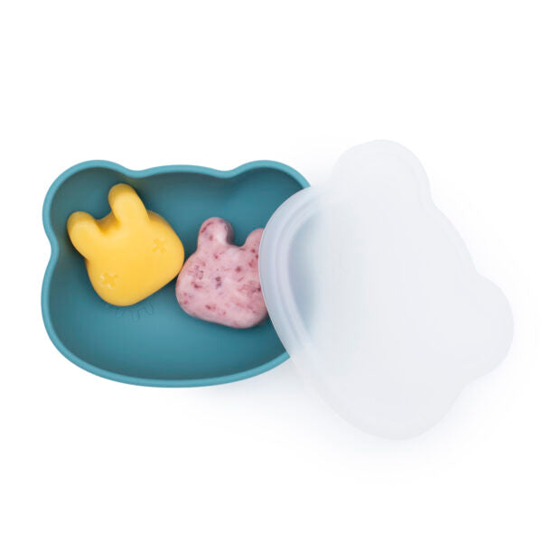 Bol en Silicone Ours Bleu Canard