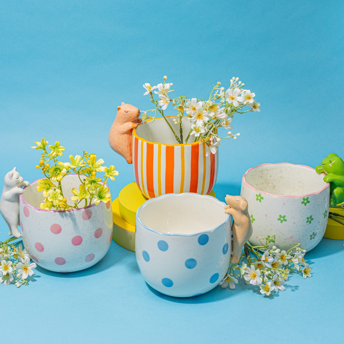 Playful Frog Planter