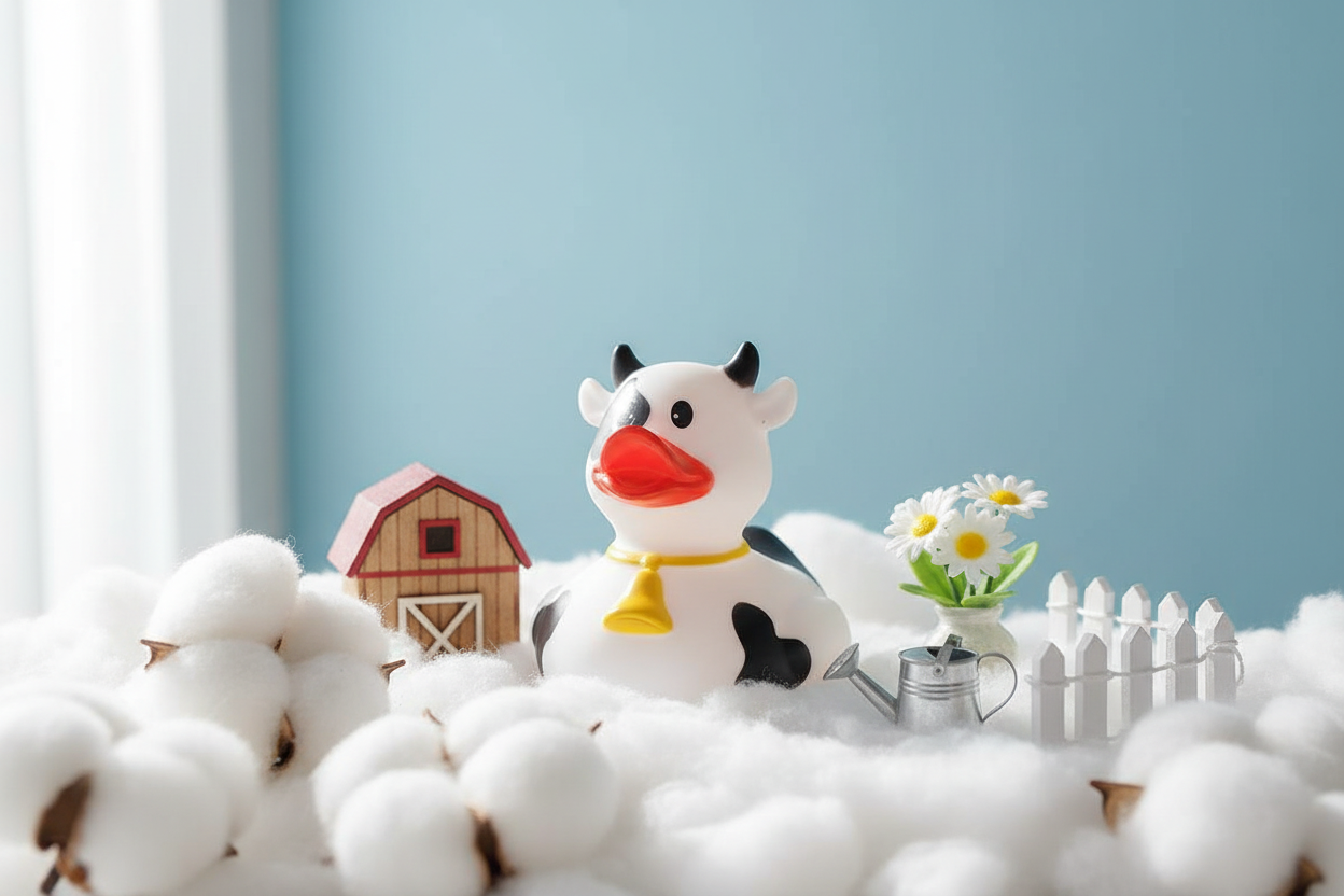 Pato vaca blanco y negro