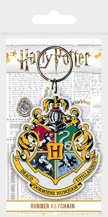 Harry Potter rubber keychain (Hogwarts crest)