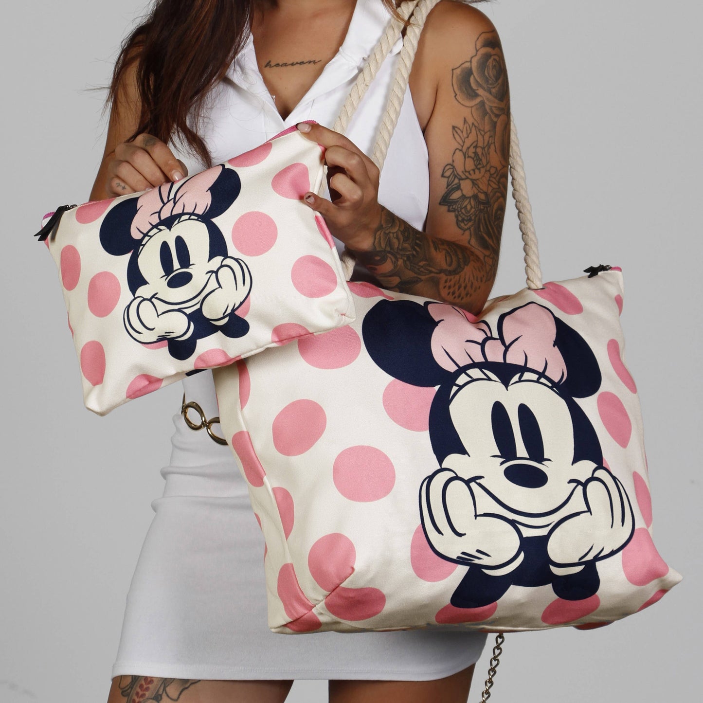 Disney Minnie Mouse Dots-Trousse de Toilette Soleil, Rose