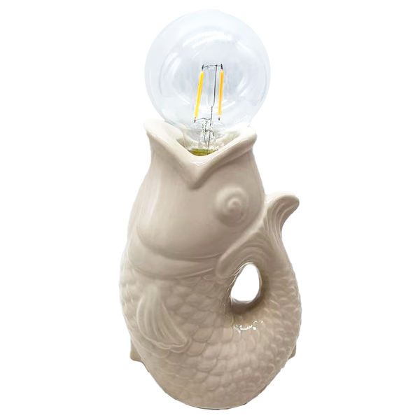 Déco LED poisson sable à piles L13,5 P8,2 H27cm
