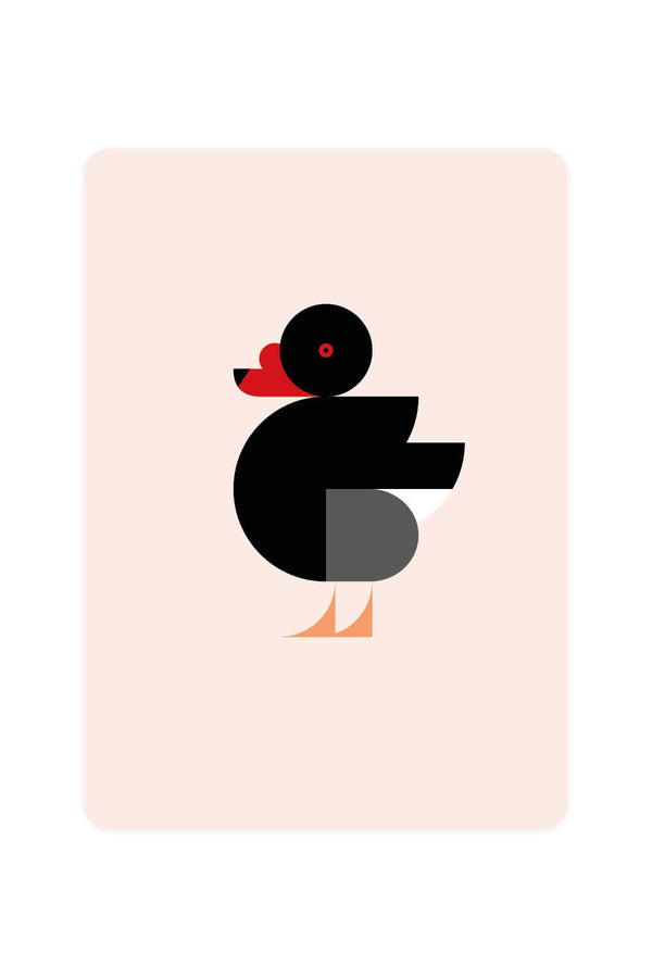 Tarjeta de felicitación con pato Peposaca