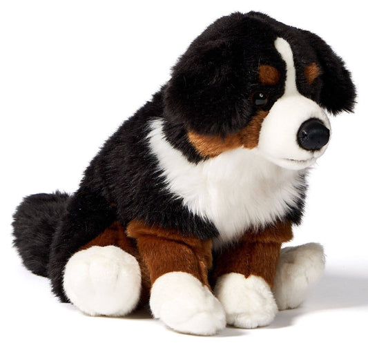 Pluche Berner Sennenhond, zittend