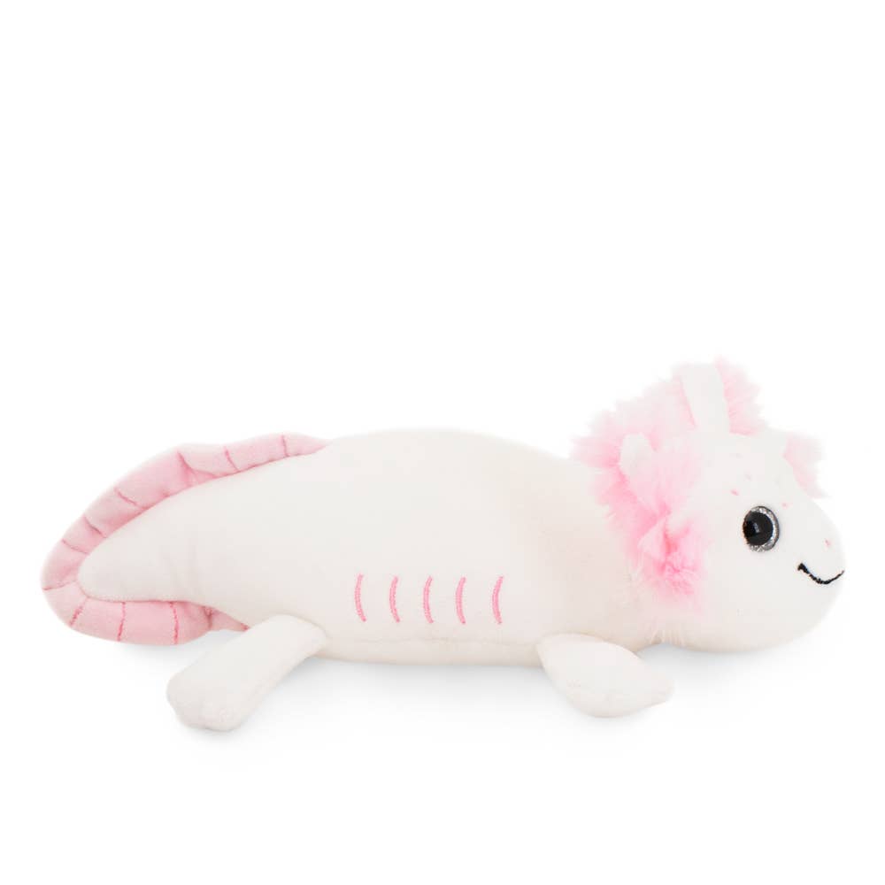 Witte pluche axolotl, 20 cm