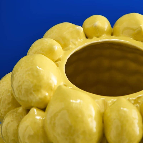 Jarrón de limón amarillo