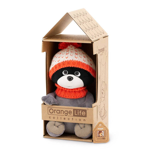 Denny il procione di peluche: arancia fresca - 25 cm - 0+