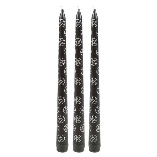 Ensemble de 3 bougies Pentagrammes “Black Magic”