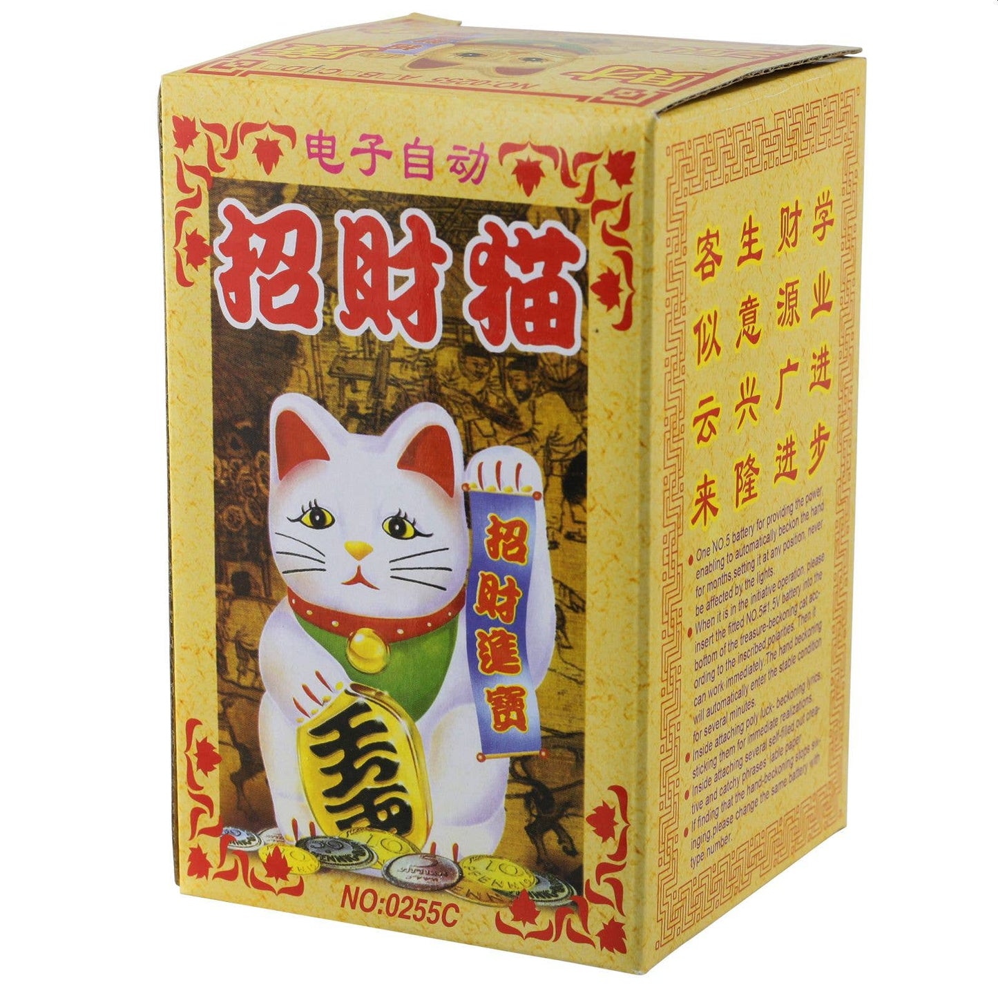 Chat chanceux noir 13cm