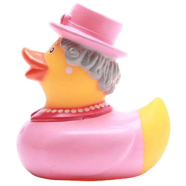 Pato de baño de la Reina Isabel II - rosa - patito de goma