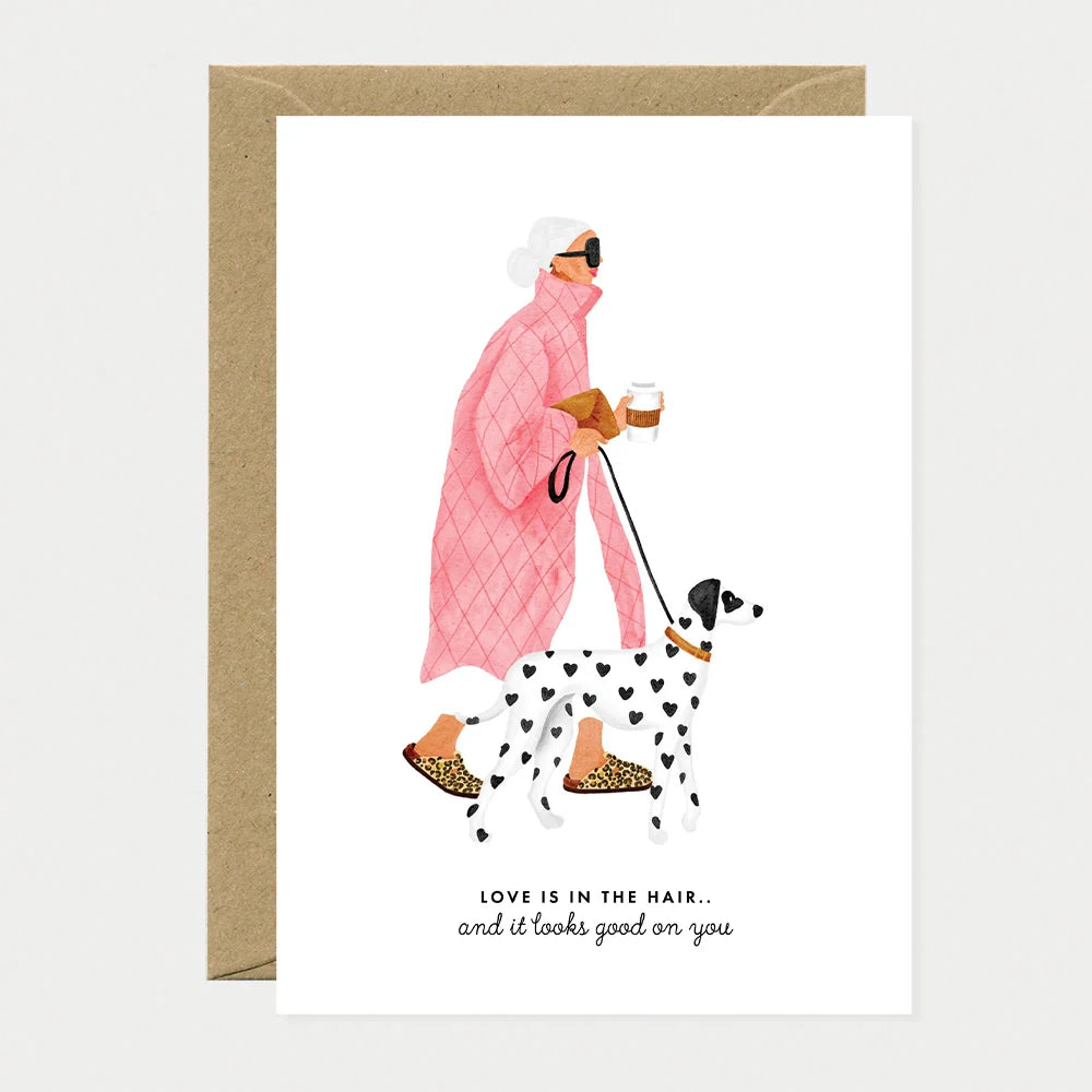 Love is in the hair - Greeting card