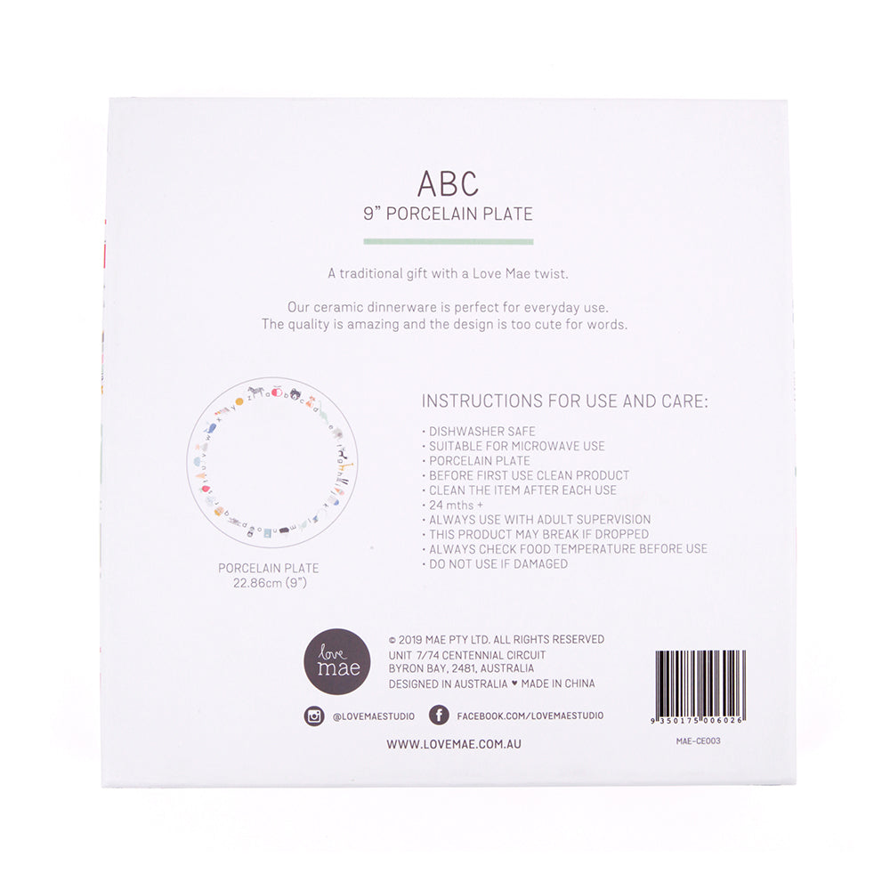 Assiette en Porcelaine Alphabet avec Ventouse – vue produit 6