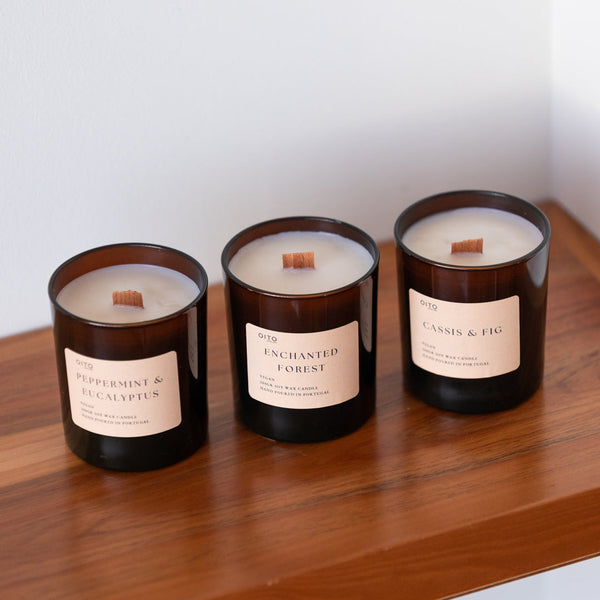 Coffret de 3 bougies parfumées – 50 h – Oito.Atelier