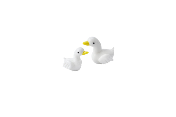 Figurine en verre Canards Blancs 2-Pack