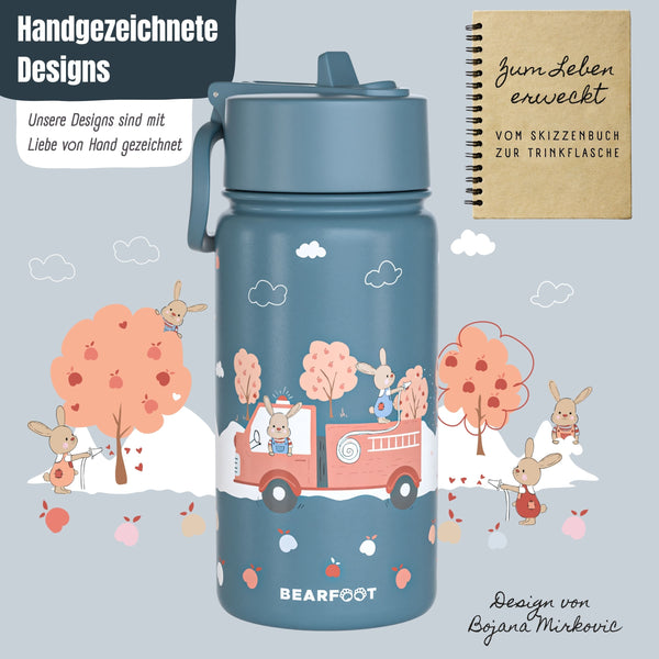 Thermo Kinder Trinkflasche Edelstahl - Feuerwehr
