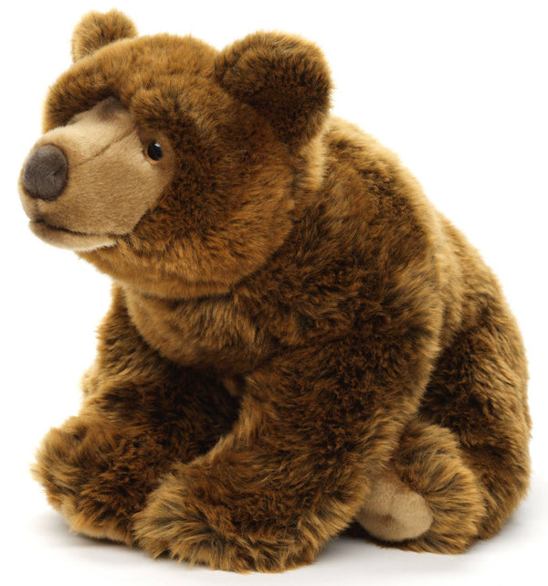 Grand ours brun assis - 43 cm (longueur) - peluche Uni Toys
