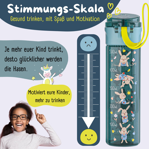 Trinkflasche Kinder, 500ml, leicht - Feuerwehr-blau
