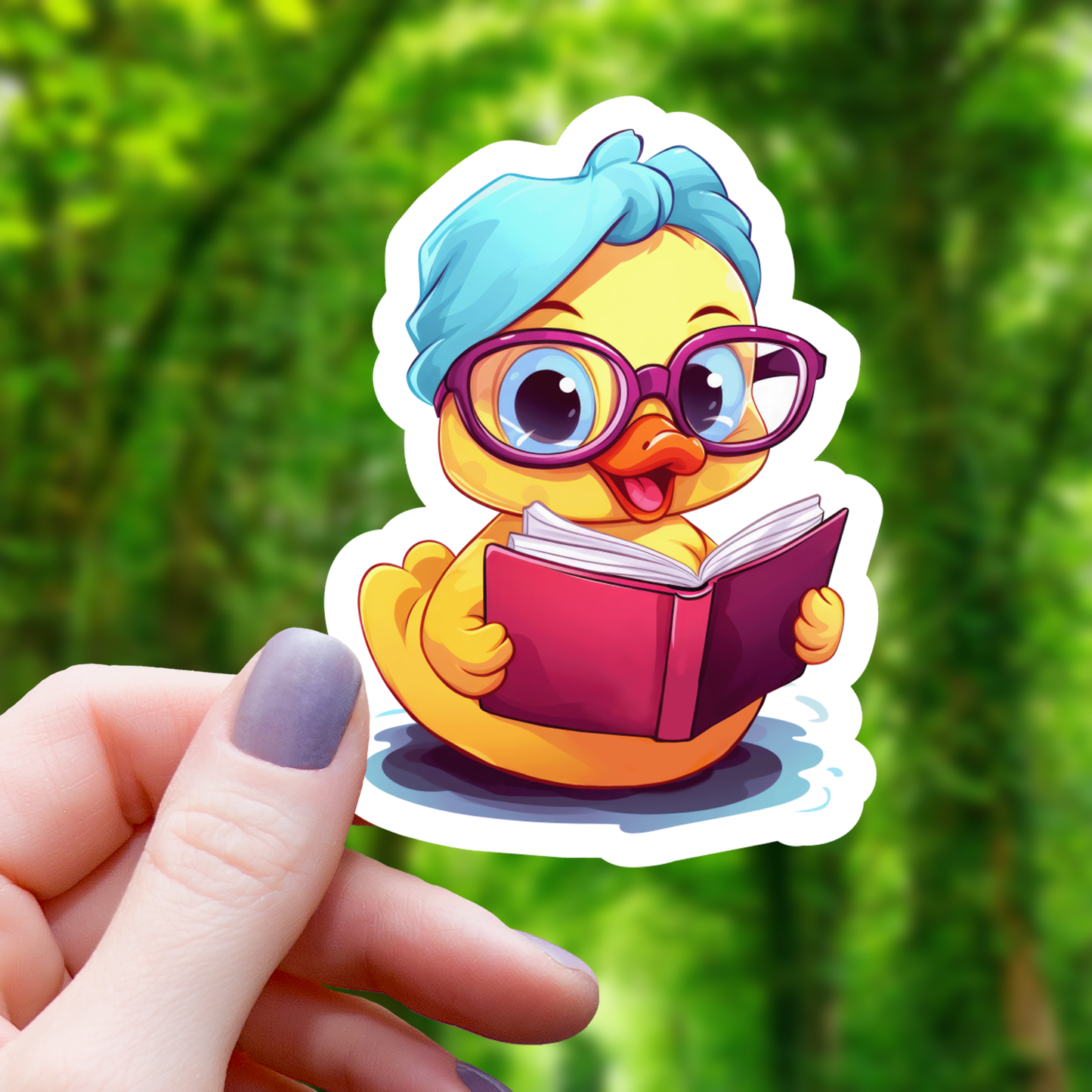 Duck Reader Sticker