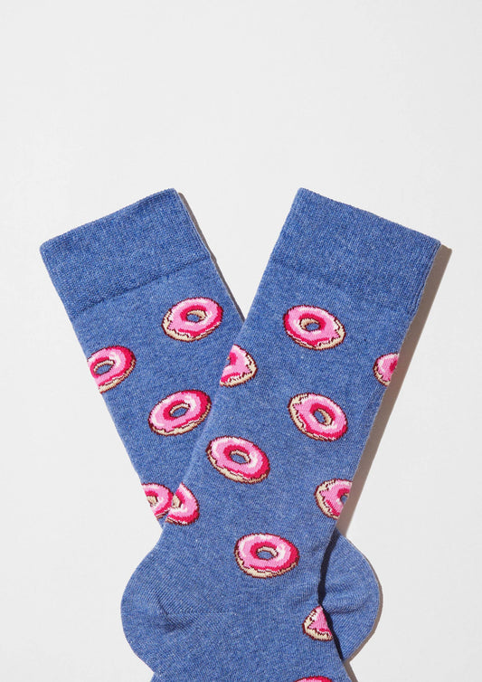 BeDonut Bleu - Chaussettes en Coton Bio 100%