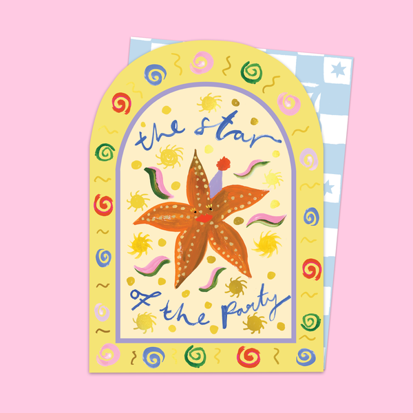 Étoile de la fête Carte arquée