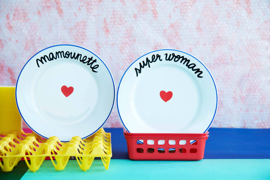 Plate THE FAMILY IS HAVING A BLAST - Mamounette