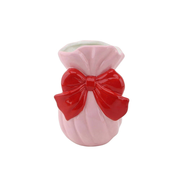 Vase - Bol - Dolomite - Rose/Rouge - 11x10x16cm