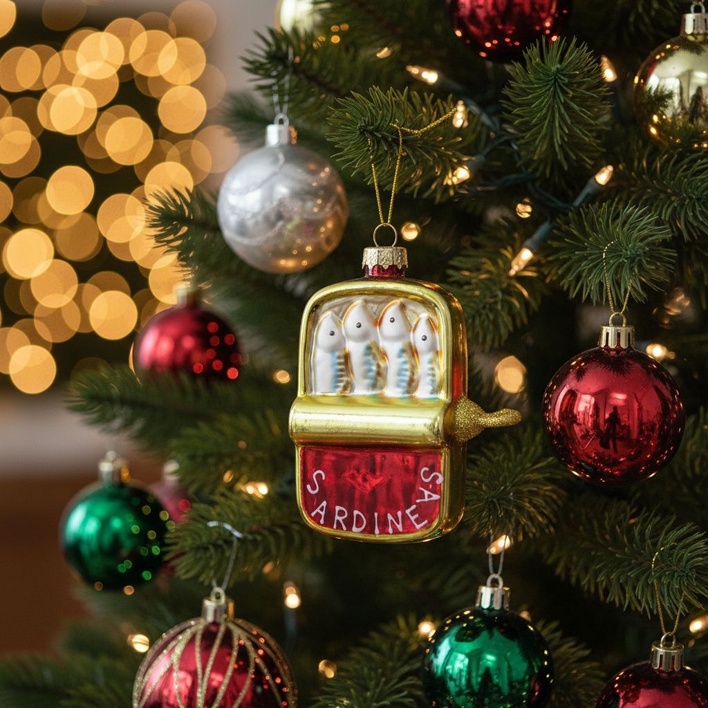 Christmas Ball Can of Sardines