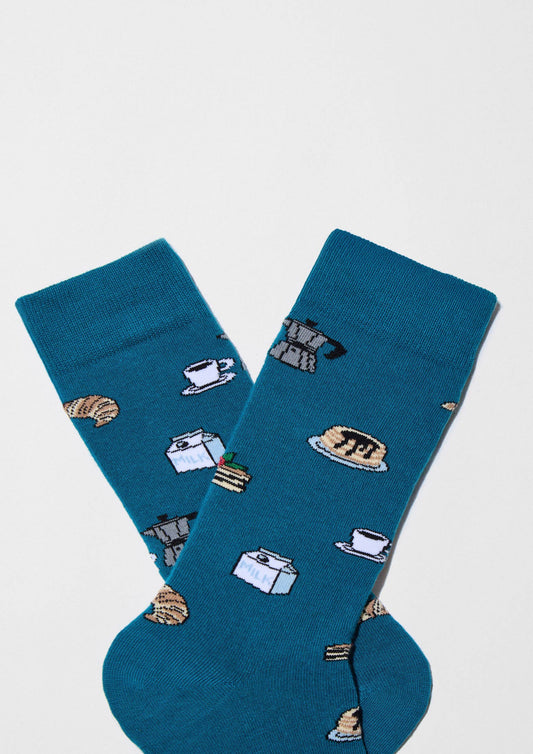 BeSweetBreakfast Green - Chaussettes en coton biologique 100%