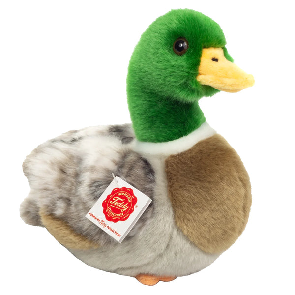 Brinquedo de peluche pato-real
