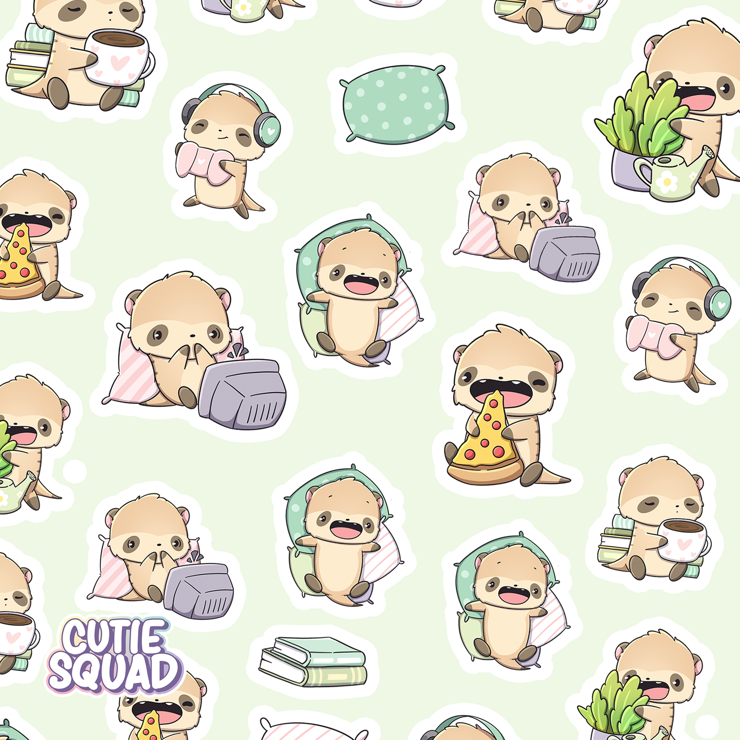 Meerkats at Rest | Sticker Sheet