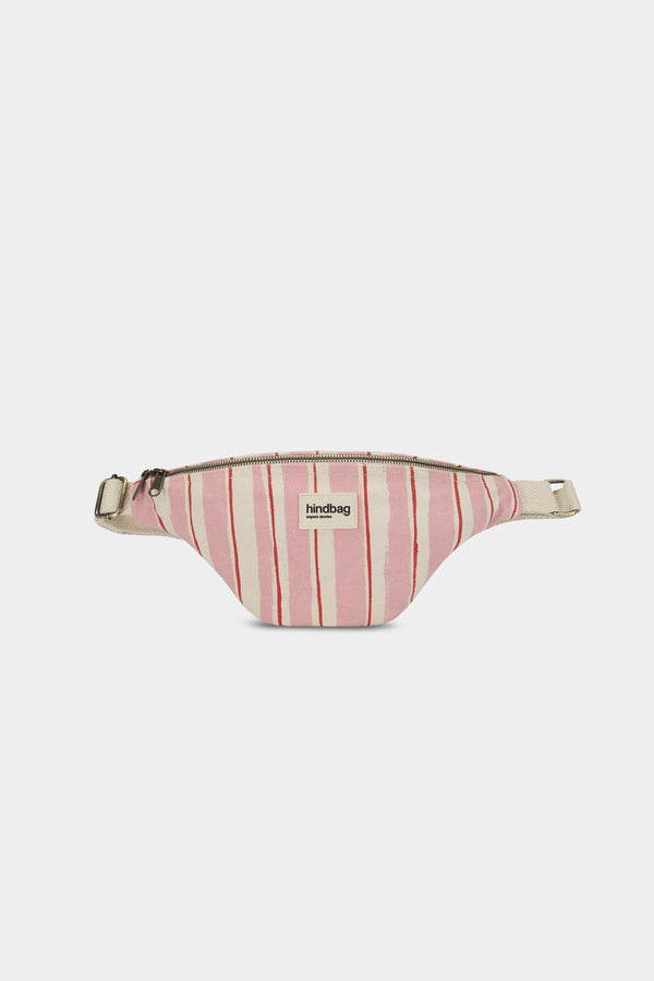 Sac banane Olivia Rayures rouge et rose