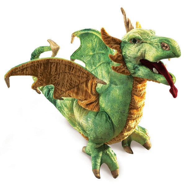 Marionnette à main Lindworm Dragon 2812/ Wyvern Dragon Folkmanis réaliste
